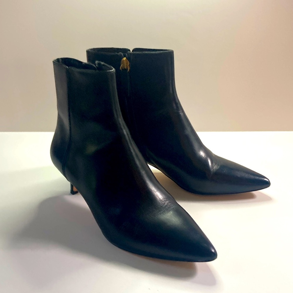 Black Leather Ankle Boots